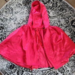 🎄 Pick 5 📦 Red Satin Hooded Cloak Cape OS Kid Adult